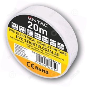 SZIGETELŐSZALAG 19mm/20m FEHÉR